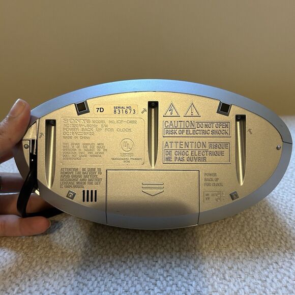 Sony Alarm Clock Dream Machine Large Display ICF-C492 AM/FM Radio Gray Black - Picture 10 of 10